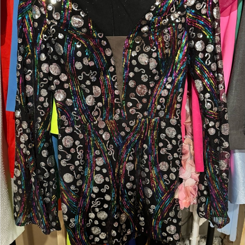 SHEIN rainbow sequin cocktail